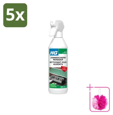 Productafbeelding van 5 x HG Reiniger voor zonneschermen - Reinigt eenvoudig en snel - 500 ml - Voordelige verpakking - 5 stuks