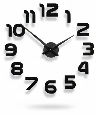Produktbild von InAndOutdoorMatch - 3D Wanduhr - Schwarz - Edelstahl, KI-generiertes Bild