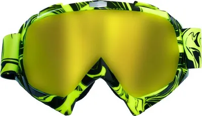 Produktbild von Motocross Brille Motorradbrille Racing Googles Schutzbrille Gelb mit goldenem Glas