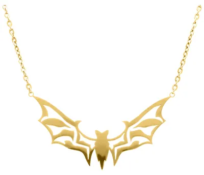Produktbild von Wildcat Halskette - Big Bat Kette - Gold - Chirurgenstahl 316L - wasserfest, langlebig, hautverträglich, Gold