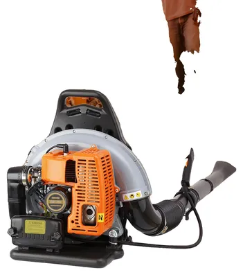 Produktbild von Laubbläser, 63cc Motor, 1,5 Liter Kraftstofftank, maximale Luftgeschwindigkeit 230 mph, verstellbarer Schultergurt, leichtes Design