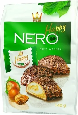 Immagine prodotto di Flis Happy Nero Wafer alla noce 140G