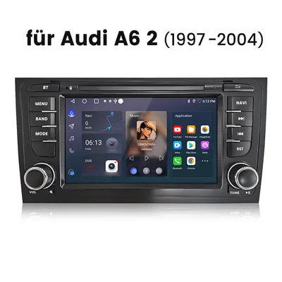 Immagine prodotto di Autoradio Hexinex Android 15 per Audi A6 2 (1997-2004) 7 pollici, 4 core, 2 GB + 32 GB, WLAN, BT, Android Auto wireless, GPS