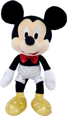 Immagine prodotto di Simba 6315870395 - Disney 100 anni, Topolino scintillante, peluche da 25 cm, Topolino, articolo per l'anniversario, dai primi mesi di vita