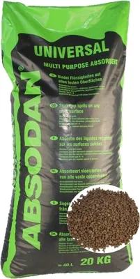 Produktbild von Absodan Universal 1-3mm, Ölbindemittel Sack 20kg (grün), Typ III R