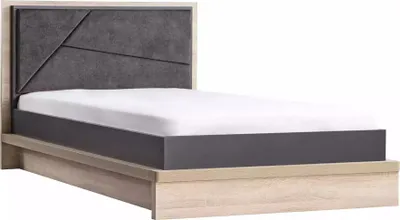 Image de Lit d'enfant Cadre de lit en bois Gris Chambre d'enfant Moderne Adolescents