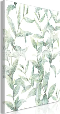 Produktbild von Italienischer Leinwand Leinwandbild - Subtle Rustling (1 Part) Vertical 20x30 cm Blätter b-C-0327-b-a