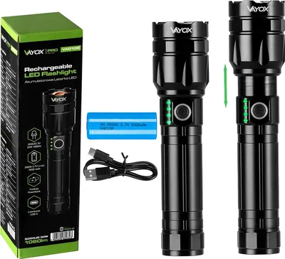 Immagine prodotto di Torcia portatile tattica a LED potente 30W 1060lm Serie Pro VA0108 Vayox