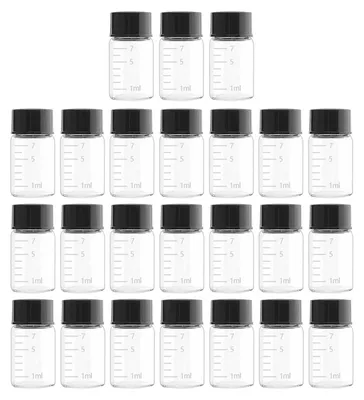 Produktbild von Set aus 24 klaren Glasvials für Laboranwendungen
