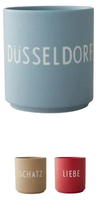Kaffeetasse aus Porzellan 250 ml, spülmaschinenfest, Blau Dussel