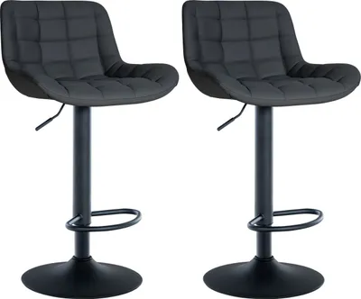 Produktbild von 2er Set Barhocker Tover Kunstleder schwarz