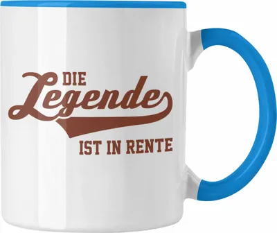 Produktbild von Trendation - -  Renter Tasse Ruhestand Geschenk Rente Mann Frau Lustig Renteneintritt Abschiedsgeschenk Rentnerin Sprüche (Blau)