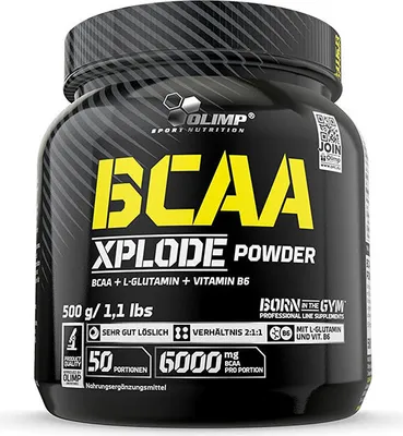 Obrázok produktu pre Olimp Nutrition BCAA Xplode, Prášok, L-glutamín, L-izoleucín, L-leucín, L-valín, vitamín B6, Oranžový, 1 kusov, 10 g