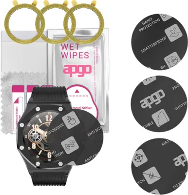 Produktbild von apgo 3 Stück Schutzglas, Matt, kompatibel mit Kumi GW20 Smartwatch, Hybrid 8H, Ersatz für Hartglas, Displayschutzglas, Bildschirmschutz, Displayschutz, kratzfest