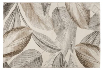 Handgeflochtener Teppich, 120x170 cm, Laubbeige, Kurzflor