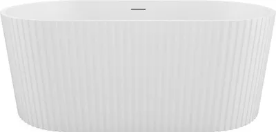 Produktbild von Freistehende gerillte Badewanne 170 x 80 x 58 cm Acryl Weiß matt 230 L ALIENA