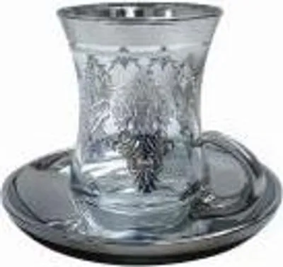 Immagine prodotto di Bicchieri da caffè o da tè con piattino Ilyès 10 cl x 6 - Set in scatola