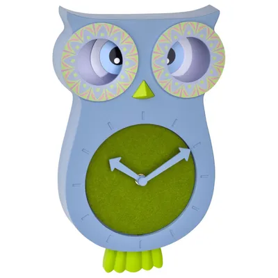 Produktbild von TFA 60.3052.06    blau/grün Lucy Kinder-Pendeluhr  Eule