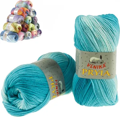 Produktbild von 100g Farbverlaufsgarn Pryia Strickwolle Strickgarn, Farbauswahl, Farbe:118 Blaue Lagune