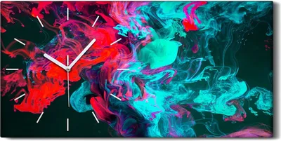 Produktbild von Wanduhr Uhr Wandbild Leinwand Geräuschlos 60x30 Malerei Abstrakte Kunst - weiße Hände