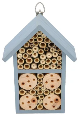 Imagen del producto de Casa de insectos de madera para colgar, hotel, refugio para mariposas y abejas, artículos para el jardín