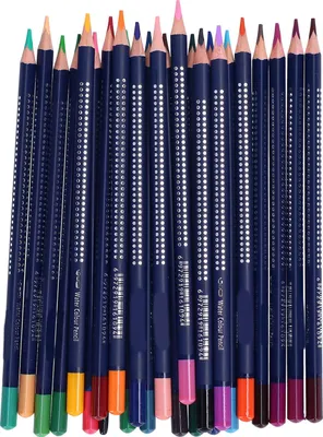 Image de Aquarelle soluble dans l'eau Crayons pour enfants Set de crayons de boisSolubles dans l'eau 24