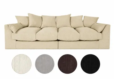 Produktbild von Divers Sofa 250 cm – Moderne Glamour Couch, HR-Schaum, Extra Tiefe Sitzfläche, Premium Komfort, Design Sofa Beige