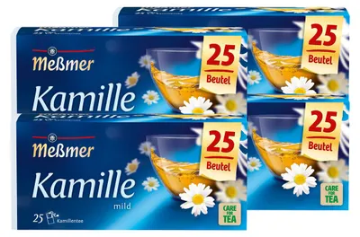 Immagine prodotto di Meßmer Camomilla 25 TB, confezione da 4 (4 x 37,5 g)