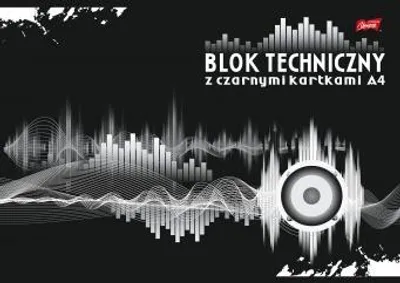 Zdjęcie produktu dla Blok techniczny A4 10k z czarnymi kartkami p10  MAJEWSKI  cena za 1szt.