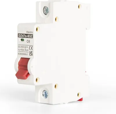 Obrázek produktu pro 1P DC12V-250V solární mini jistič, jistič přetížení 6A pro fotovoltaický systém