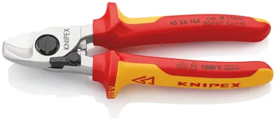 Produktbild von Knipex 95 26 165, Hand-Kabelschneider, Rot, Gelb, Stahl, Chrom, Rot, Gelb, 1,5 cm, Deutschland
