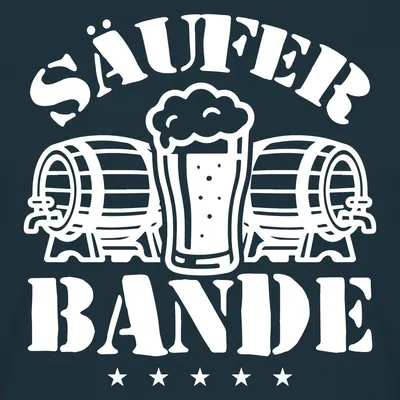 Produktbild von Spreadshirt JGA Männer | Säuferbande Männer T-Shirt, S, Navy