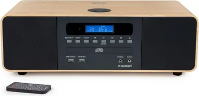 Immagine prodotto di Thomson MIC202IBT Microtorre con Bluetooth e caricatore induttivo per telefono Radio FM con RDS riproduce CD/MP3