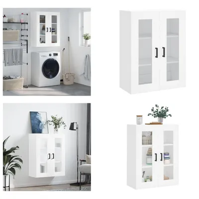Imagen del producto de vidaXL Armario de pared blanco, 69,5 x 34 x 90 cm - Armario de pared - Armarios de pared - Armario - Armario de almacenamiento