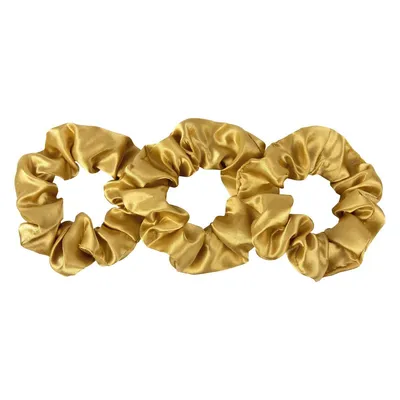 Produktbild von Satin-Haargummis für Stil und Haarschutz - Satin Luxury Line - Gold