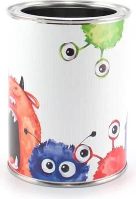 Obrázek produktu pro Barevný kelímek na tužky Monster - dětský kelímek na tužky s držákem na tužky