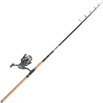 A fishing rod and reel set is displayed against a white background.