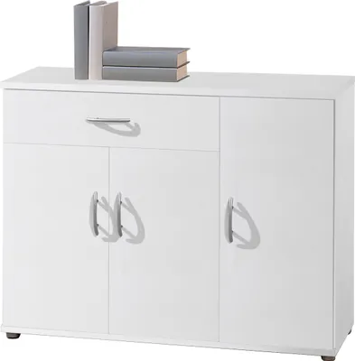 Produktbild von Kommode >Lissy< in Weiß aus Kunststoff - 90x70x30cm (BxHxT)