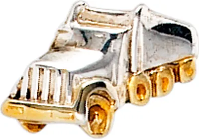 Produktbild von JOBO Einzel-Ohrstecker LKW 925 Sterling Silber rhodiniert teilvergoldet