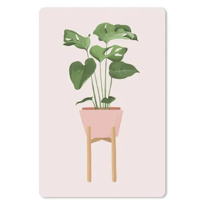 Produktbild von MuchoWow® Mauspad Mousepad Pflanzen - Monstera - Pastell 40x60 cm - Mousepads - Maus Mat - Pad - Mausunterlage - Schreibtisch Accesoire