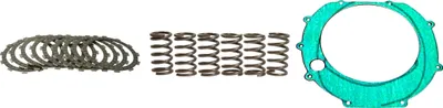 Immagine prodotto di Set frizione per Kawasaki GPZ 1100 B, anni di produzione 1981-1982: dischi frizione, molle frizione e guarnizione del coperchio frizione di pamoto - Nuovo