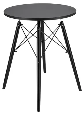 Productafbeelding van Moderne Scandinavische eettafel van rundhout in bruin, geschikt voor de woonkamer, eetkamer en keuken