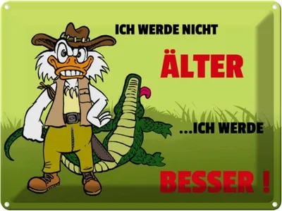 Produktbild von vianmo Blechschild 30x40 cm Werde nicht älter besser Spruch Zitat