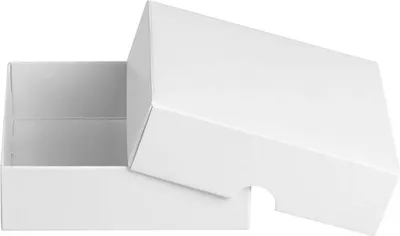 Produktbild von Faltschachtel 8,5 x 8,5 x 2,5 cm, Weiß, mit Deckel, Karton - 10er Set