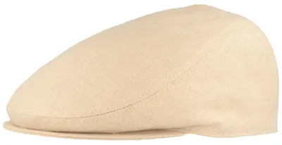 Bullani knautschbare Schiebermütze Flatcap aus 100% Leinen in beige