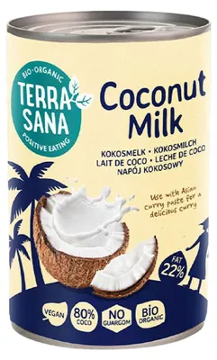 COCONUT MILK - NAPÓJ KOKOSOWY BEZ GUMY GUAR (22 % TŁUSZCZU) BIO 400 ml - TERRASANA