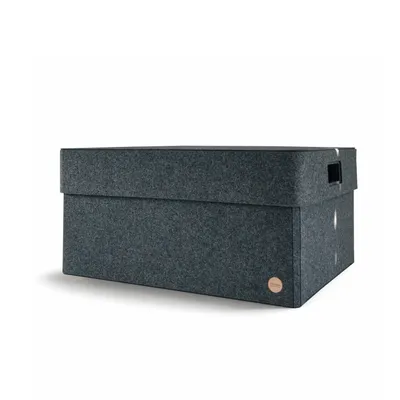 Produktbild von Aufbewahrungsbox CLASSIC Filz 53 x 41,5 x 26 cm mit Deckel in anthrazit meliert