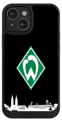 Produktbild von NIVOCASE Handyhülle für Apple iPhone 13 Mini  Hülle NIVOpure Case Schwarz Offizielles Lizenzprodukt SV Werder Bremen Skyline