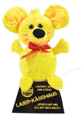 Produktbild von Kögler Labertier Käsemaus plappert alles nach Plüsch Quasselstrippe limited 19cm
