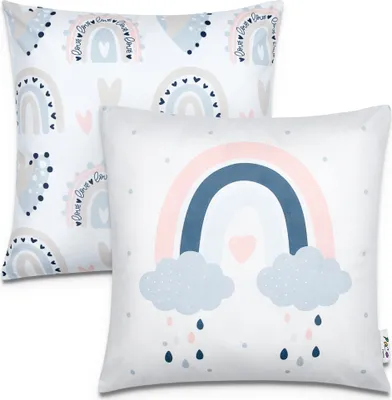 Produktbild von 2er Set Kissenbezug 45x45 Kissen Kissenhülle Couch Kinder verschiedene Motive